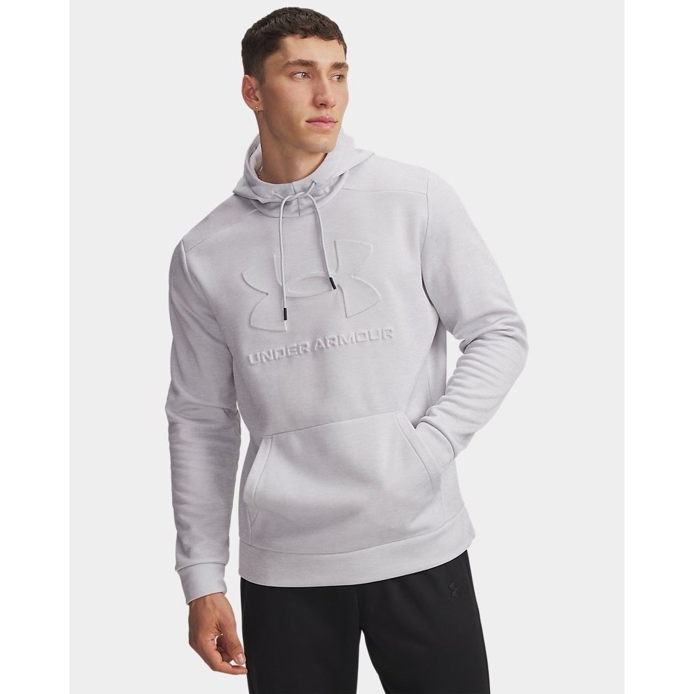 Under Armour UA Men's XL Fleece Twist Emboss Loose Fit Hoodie Halo Gray NWT*